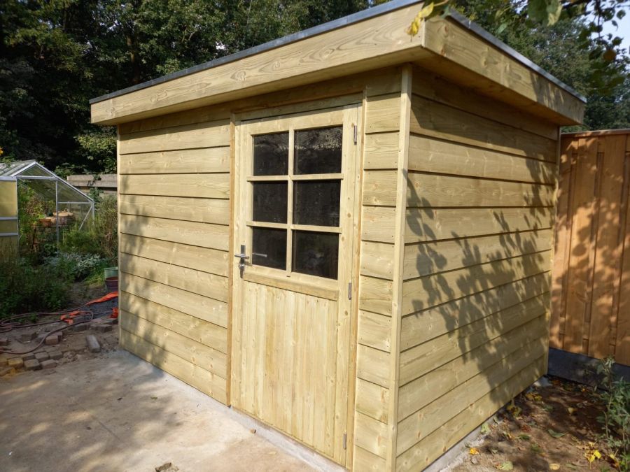 Tuinhuis in Rheden: Platdak en Zweeds Rabat